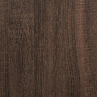 Produktbild för Bokhylla brun ek 122x30x132 cm konstruerat trä och metall