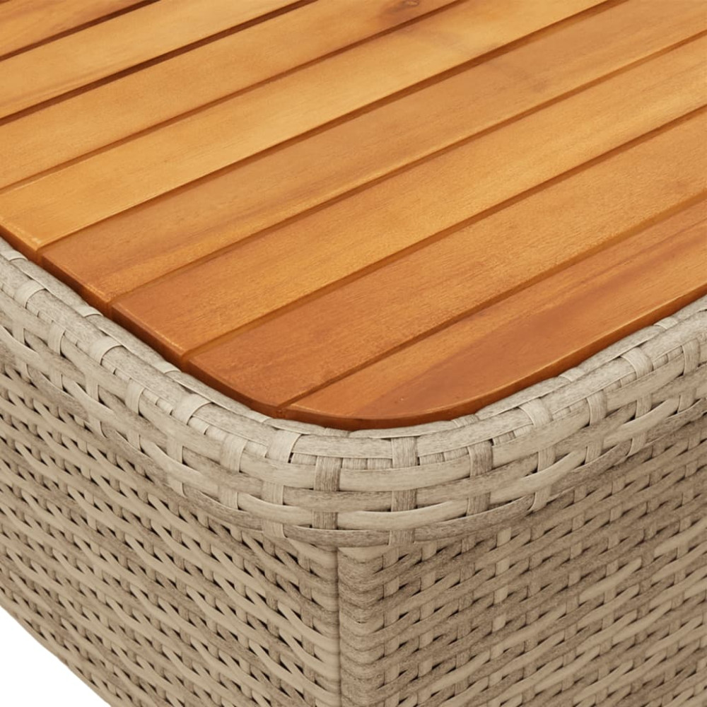Produktbild för Soffgrupp för trädgården med dynor 4 delar beige konstrotting