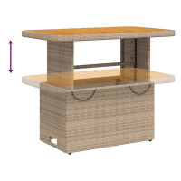 Produktbild för Soffgrupp för trädgården med dynor 4 delar beige konstrotting