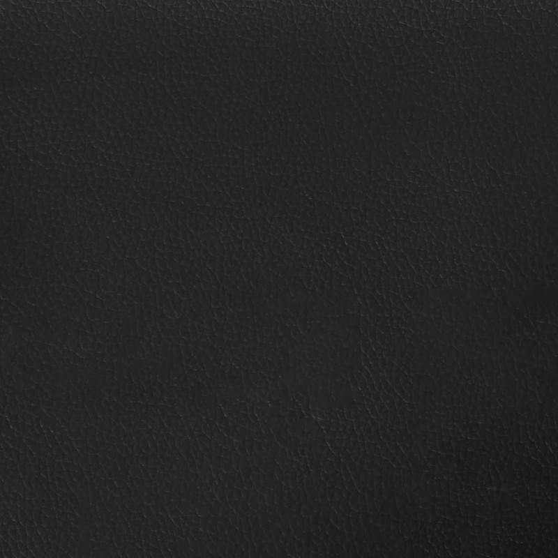 Produktbild för Sängram med huvudgavel svart 140x200 cm konstläder