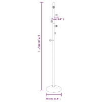 Produktbild för Klädhängare svart 177 cm pulverlackerat järn