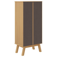 Produktbild för Skoskåp OLDEN brun 55x35x120 cm massiv furu