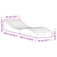 Produktbild för Solsängar 2 st 205x60x31,5 cm massiv furu