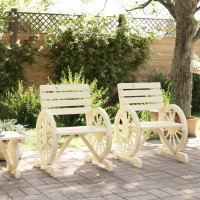 Produktbild för Trädgårdsstolar 2 st 58x58x78,5 cm massiv furu