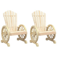 Produktbild för Adirondackstolar 2 st massivt granträ