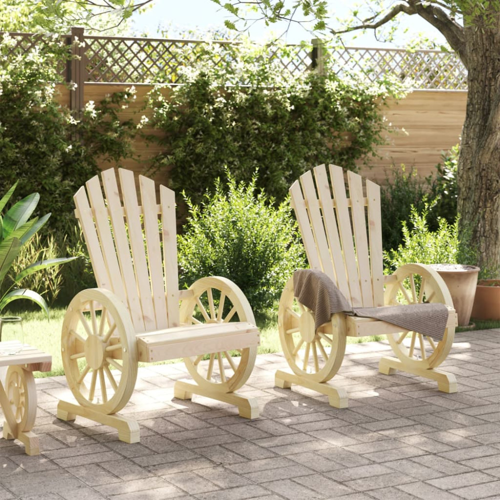 Produktbild för Adirondackstolar 2 st massivt granträ