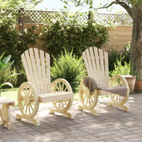 Produktbild för Adirondackstolar 2 st massivt granträ
