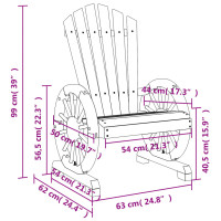 Produktbild för Adirondackstolar 2 st massivt granträ