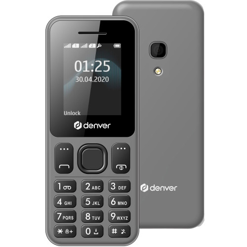 Denver 4G Knapptelefon med färg-skärm och plats för två SIM-kort