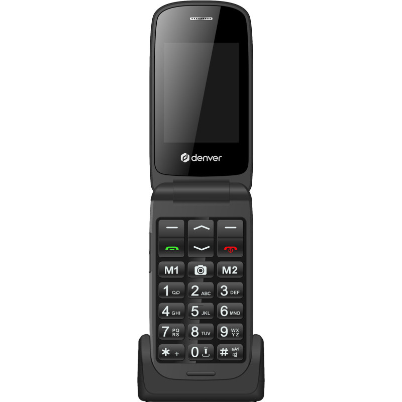 Produktbild för 4G Knapp-telefon med 2,4 färg-skärm, Bluetooth, SOS-knapp, flip-modell