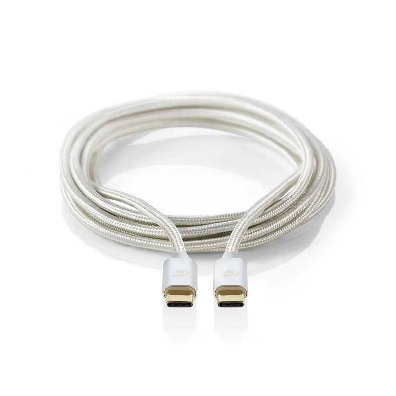 Produktbild för Nedis CCTB60700AL20 USB-kablar 2 m USB 2.0 USB C Gjuten aluminium