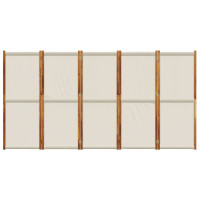 Miniatyr av produktbild för Rumsavdelare 5 paneler ljusgrå 350x180 cm