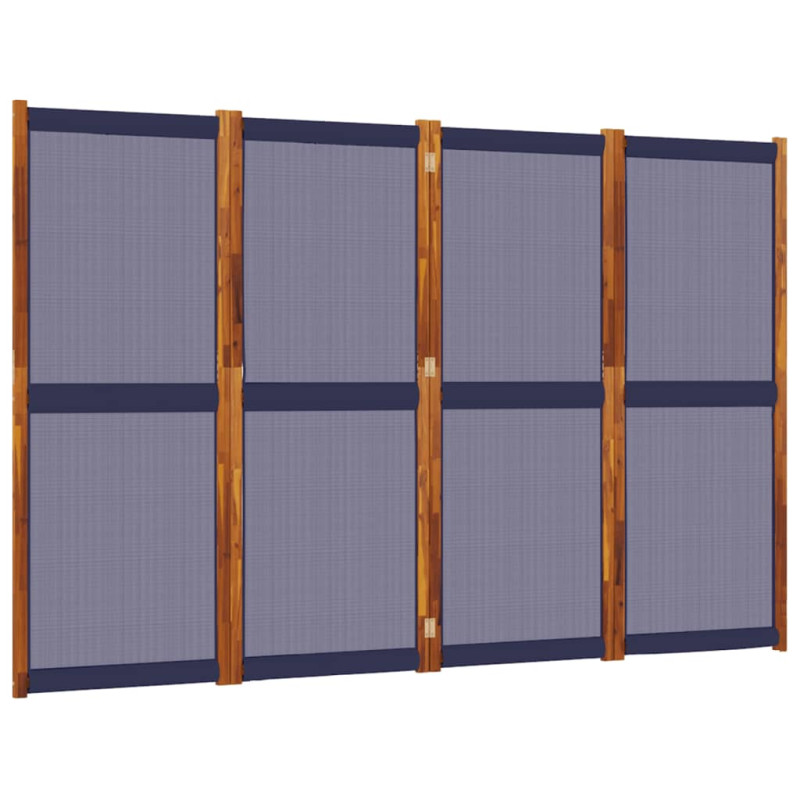 Produktbild för Rumsavdelare 4 paneler mörkblå 280x180 cm