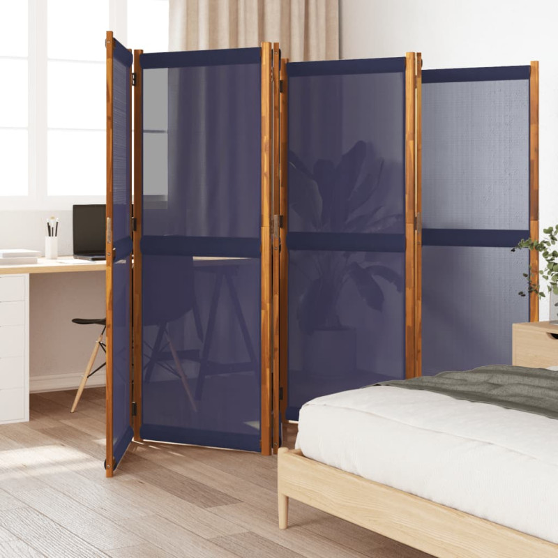 Produktbild för Rumsavdelare 6 paneler mörkblå 420x180 cm