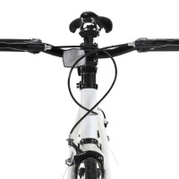 Produktbild för Fixed gear cykel vit och svart 700c 55 cm