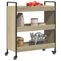 Produktbild för Köksvagn sonoma-ek 70x30x82 cm konstruerat trä