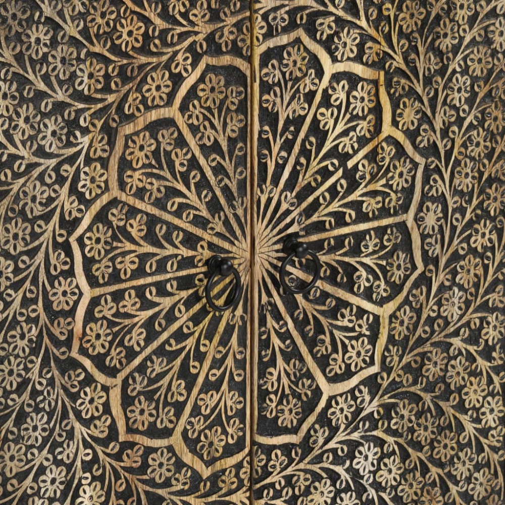 Produktbild för Sidoskåp 3 st 60x33x75 cm massivt mangoträ