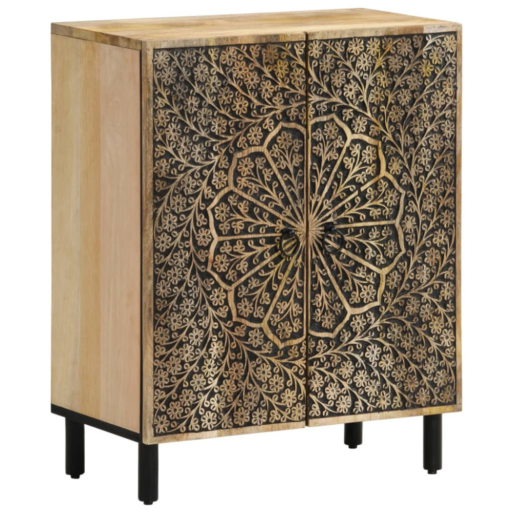 Produktbild för Sidoskåp 3 st 60x33x75 cm massivt mangoträ