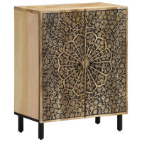 Produktbild för Sidoskåp 3 st 60x33x75 cm massivt mangoträ