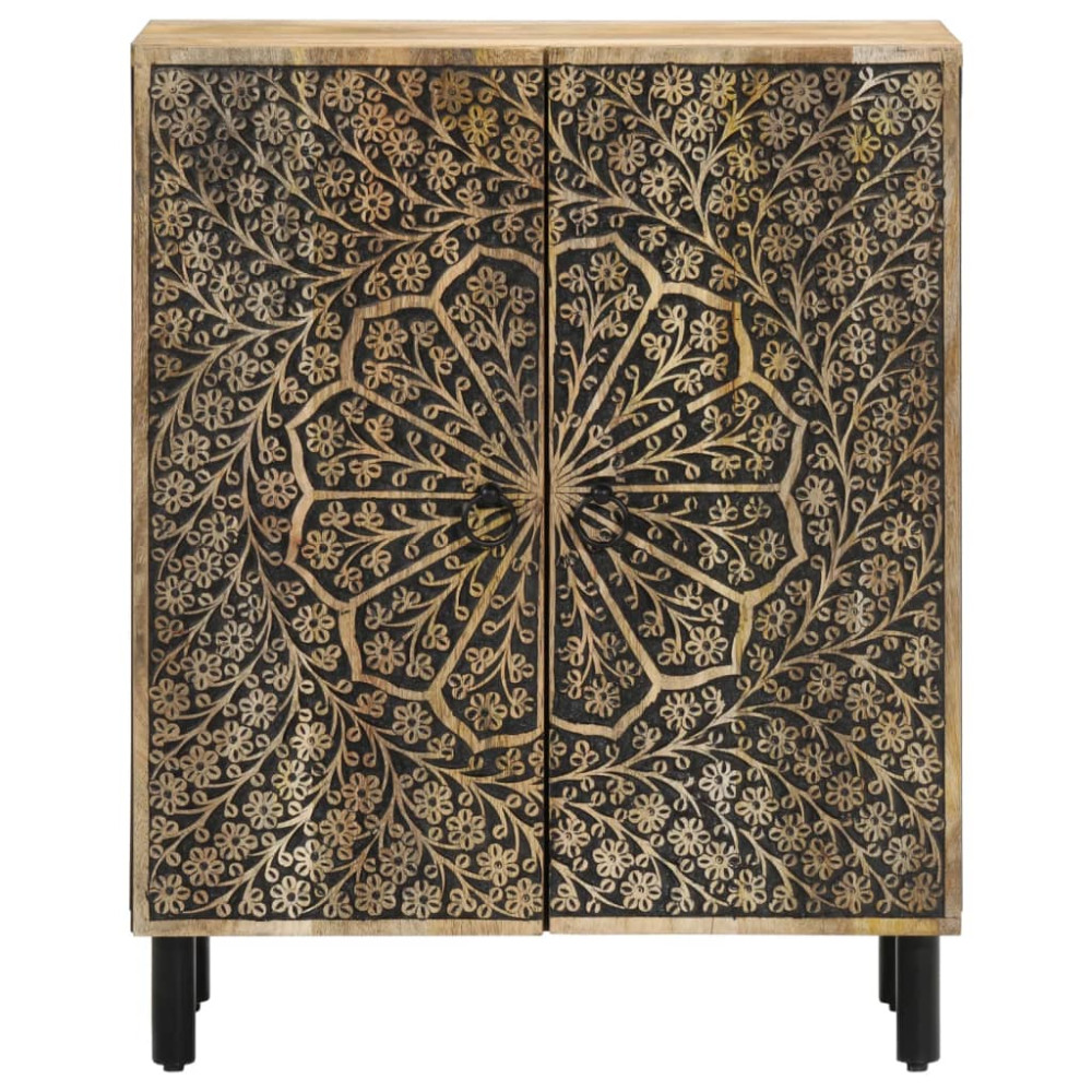 Produktbild för Sidoskåp 3 st 60x33x75 cm massivt mangoträ