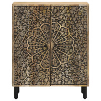Produktbild för Sidoskåp 3 st 60x33x75 cm massivt mangoträ