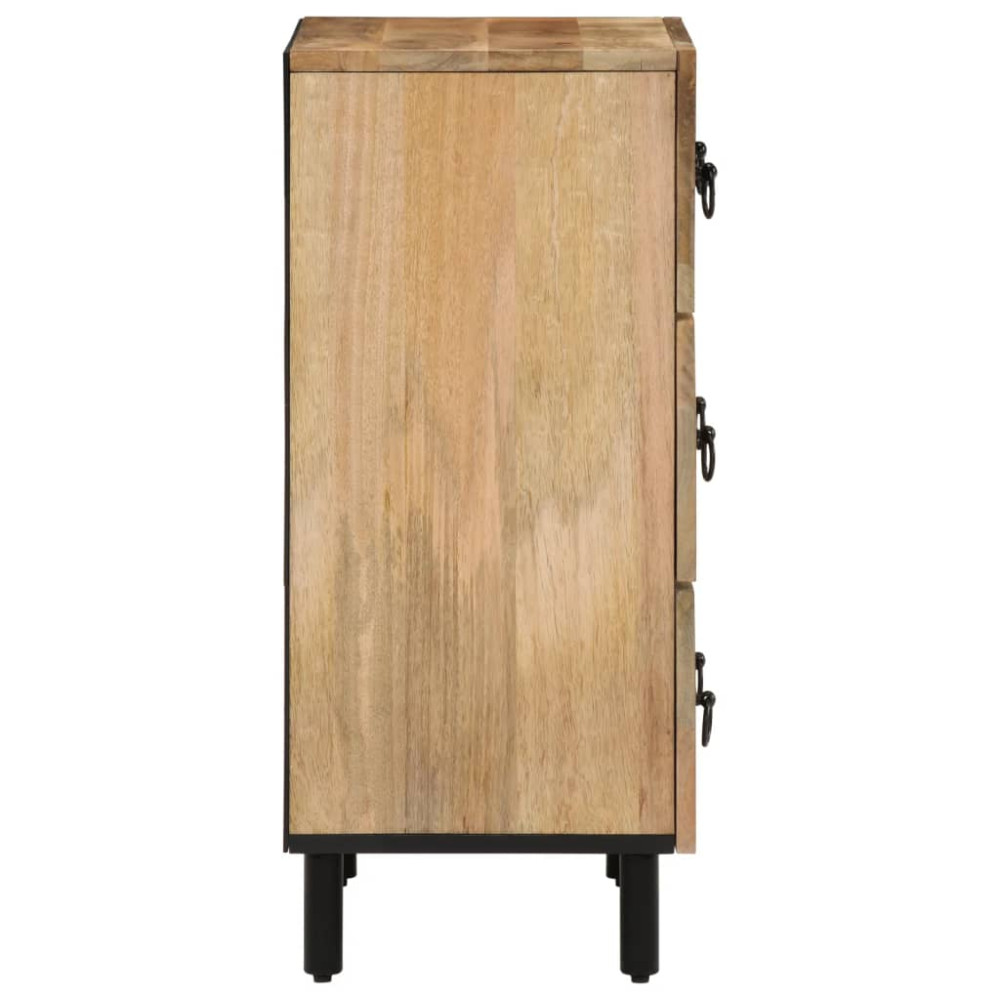 Produktbild för Sidoskåp 3 st 60x33x75 cm massivt mangoträ