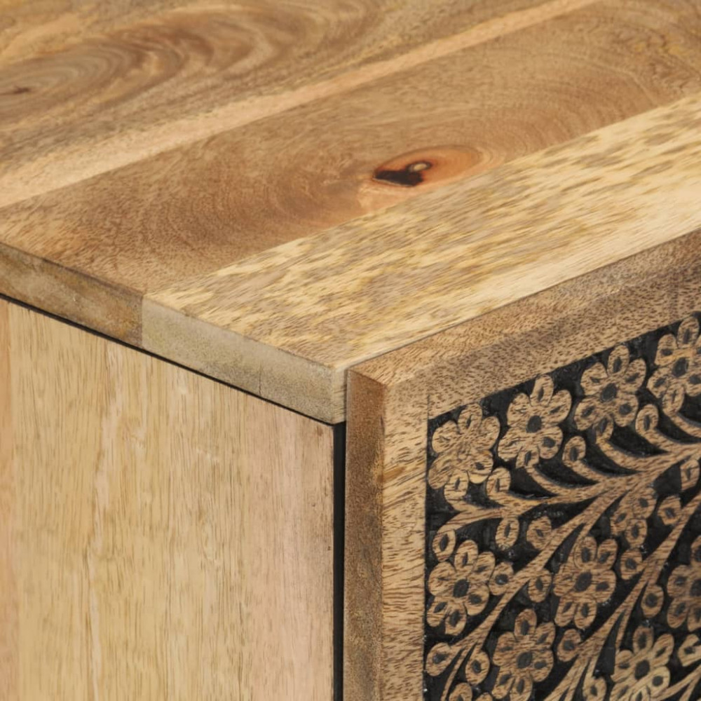 Produktbild för Sidoskåp 3 st 60x33x75 cm massivt mangoträ