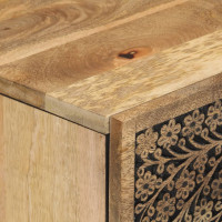 Produktbild för Sidoskåp 3 st 60x33x75 cm massivt mangoträ