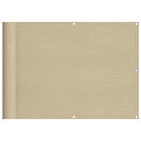 Produktbild för Balkongskärm beige 75x1000 cm 100% polyester oxford