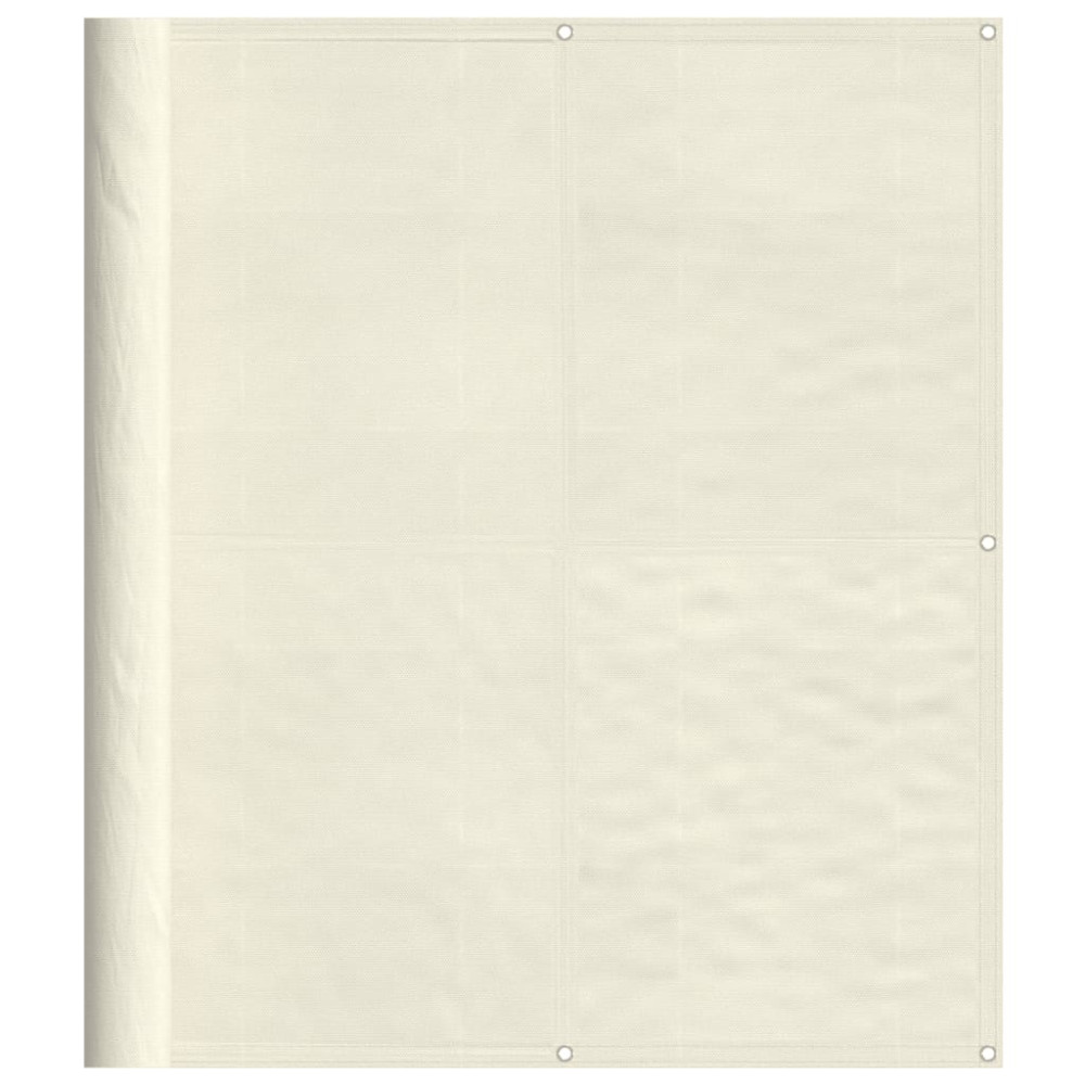 Produktbild för Balkongskärm gräddvit 120x700 cm 100% polyester oxford