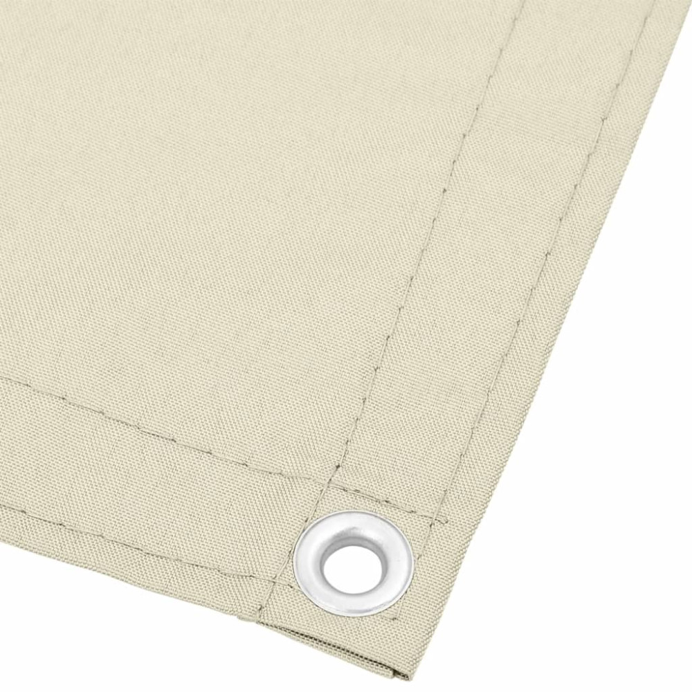 Produktbild för Balkongskärm gräddvit 120x700 cm 100% polyester oxford