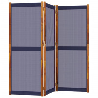 Produktbild för Rumsavdelare 3 paneler mörkblå 210x180 cm