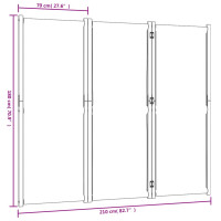 Produktbild för Rumsavdelare 3 paneler mörkblå 210x180 cm