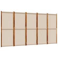 Produktbild för Rumsavdelare 5 paneler taupe 350x180 cm