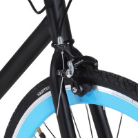 Miniatyr av produktbild för Fixed gear cykel svart och blå 700c 55 cm