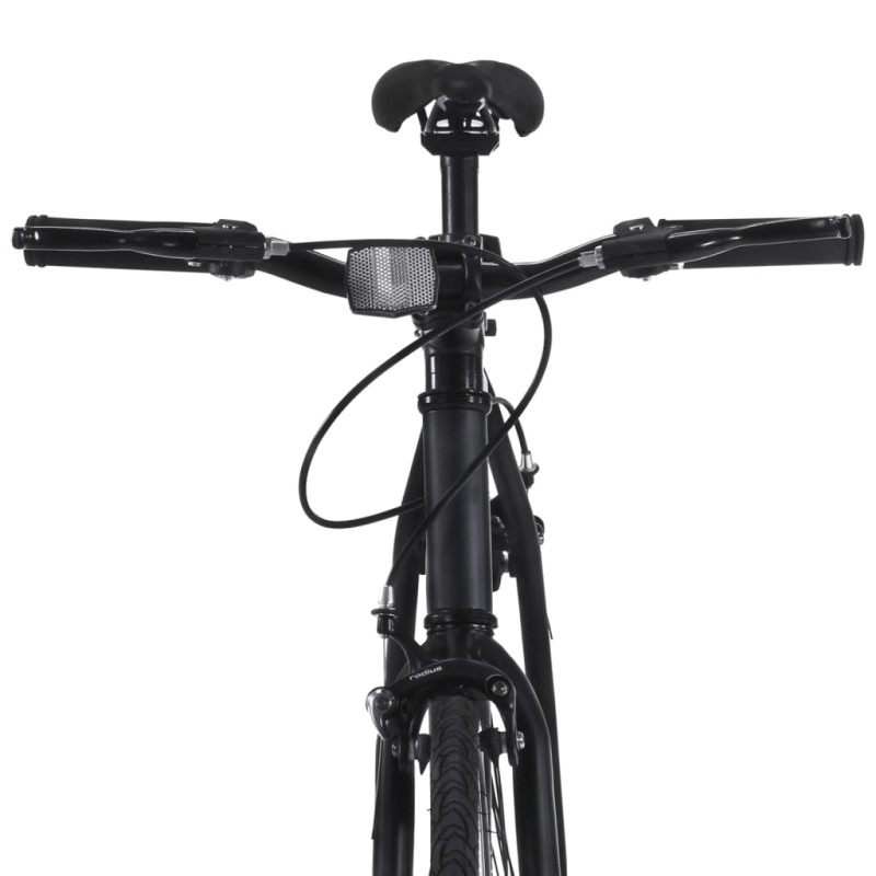 Produktbild för Fixed gear cykel svart och blå 700c 55 cm