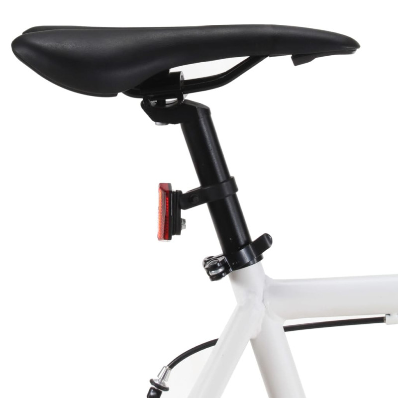 Produktbild för Fixed gear cykel vit och grön 700c 51 cm