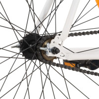 Miniatyr av produktbild för Fixed gear cykel vit och blå 700c 55 cm