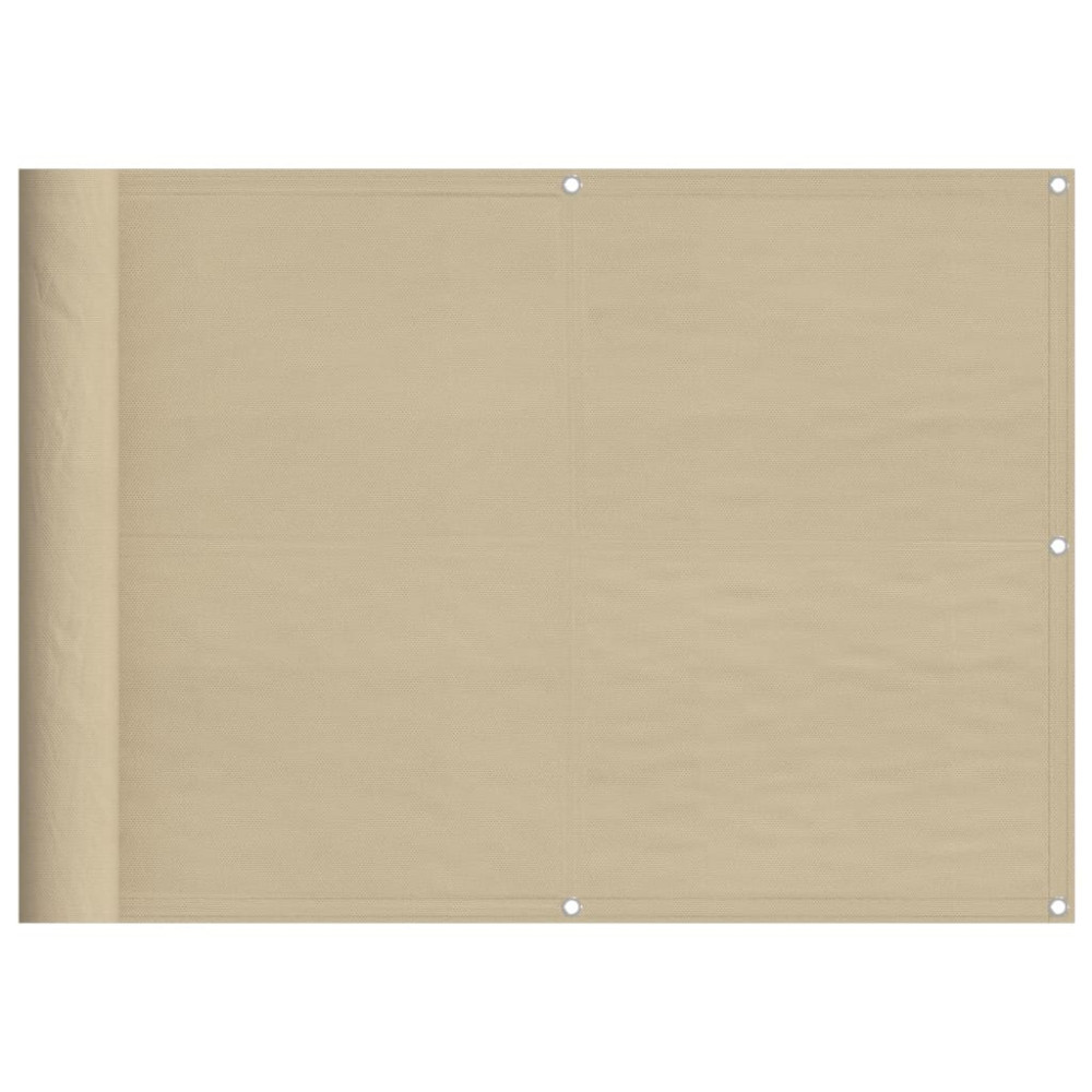 Produktbild för Balkongskärm beige 75x800 cm 100% polyester oxford