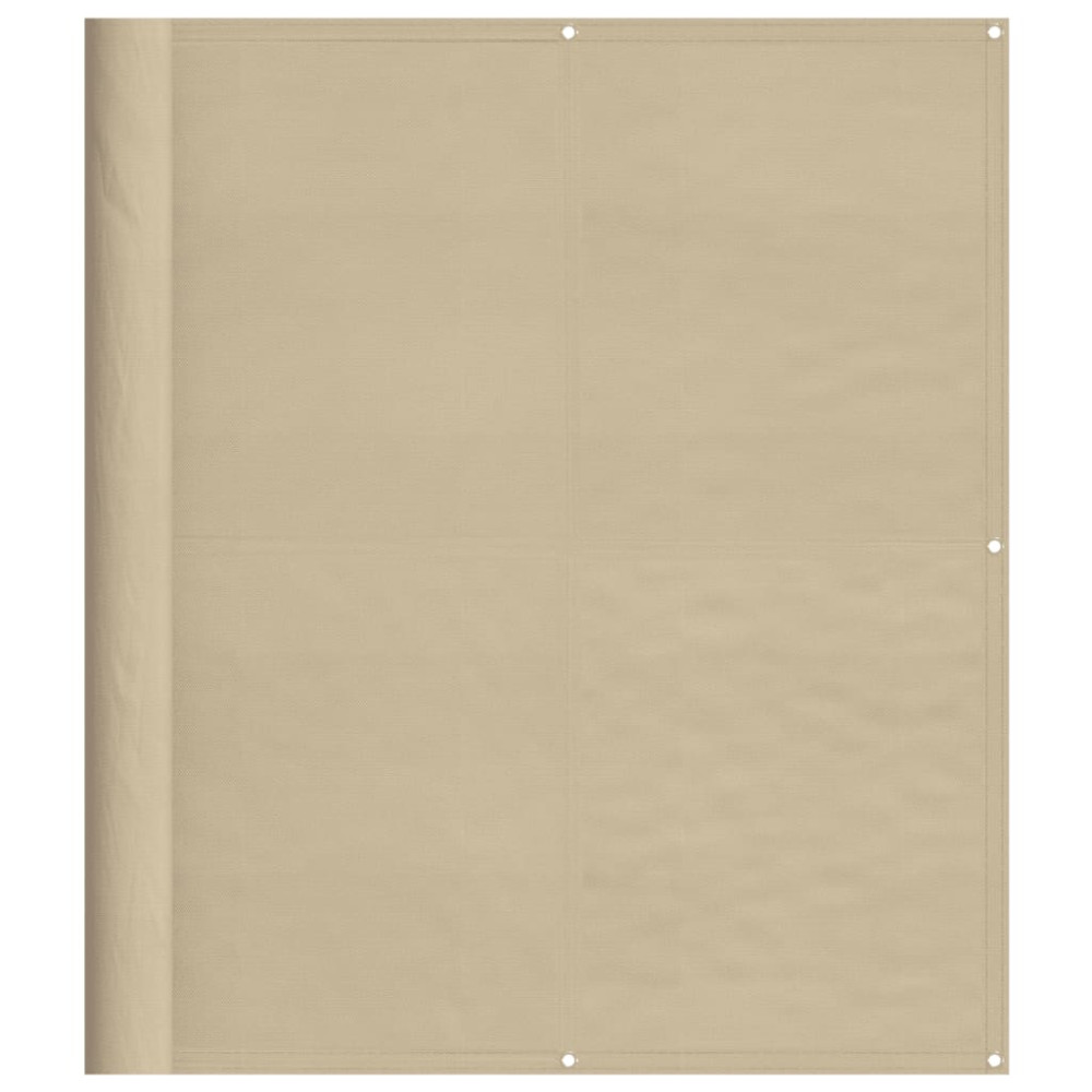 Produktbild för Balkongskärm beige 120x700 cm 100% polyester oxford