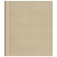 Produktbild för Balkongskärm beige 120x700 cm 100% polyester oxford