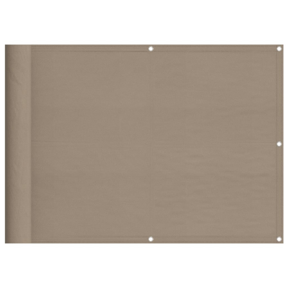 Produktbild för Balkongskärm taupe 75x700 cm 100% polyester oxford