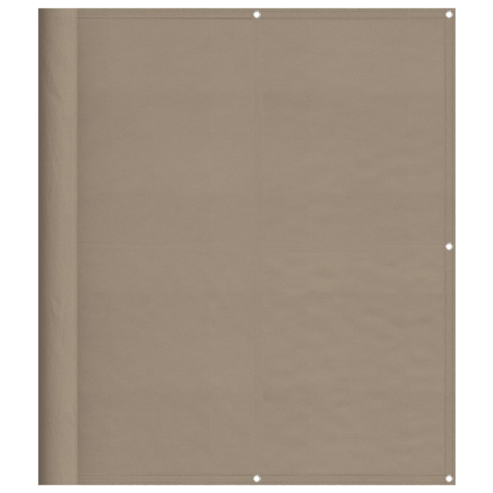 Produktbild för Balkongskärm taupe 120x700 cm 100% polyester oxford