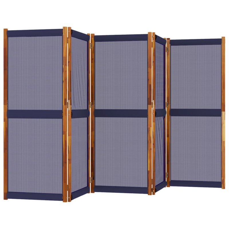 Produktbild för Rumsavdelare 5 paneler mörkblå 350x180 cm