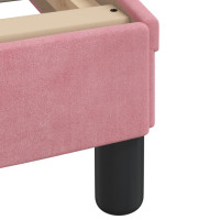 Miniatyr av produktbild för Sängram med huvudgavel rosa 100x200 cm sammet
