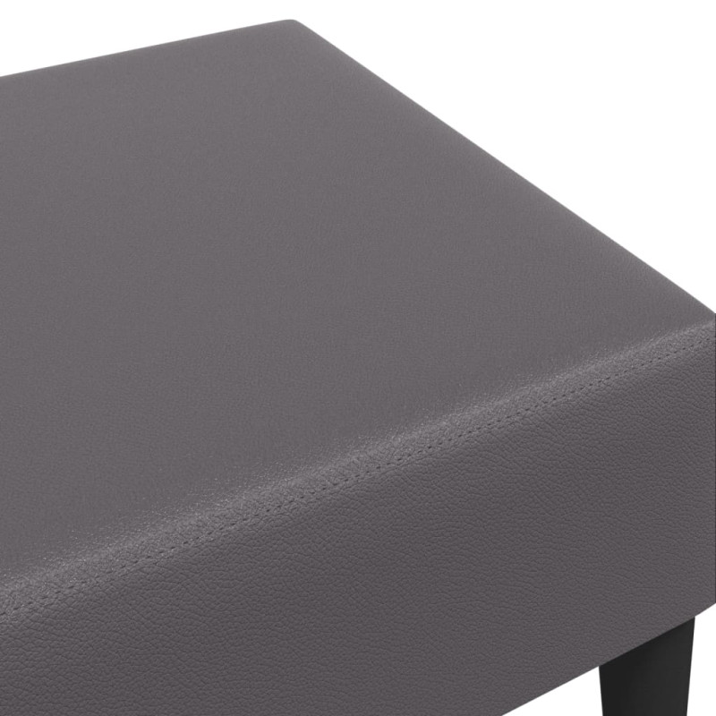 Produktbild för Fotpall grå 77x55x31 cm konstläder