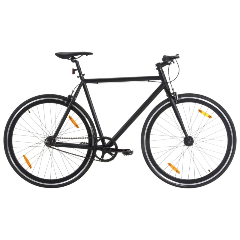 Produktbild för Fixed gear cykel svart 700c 51 cm
