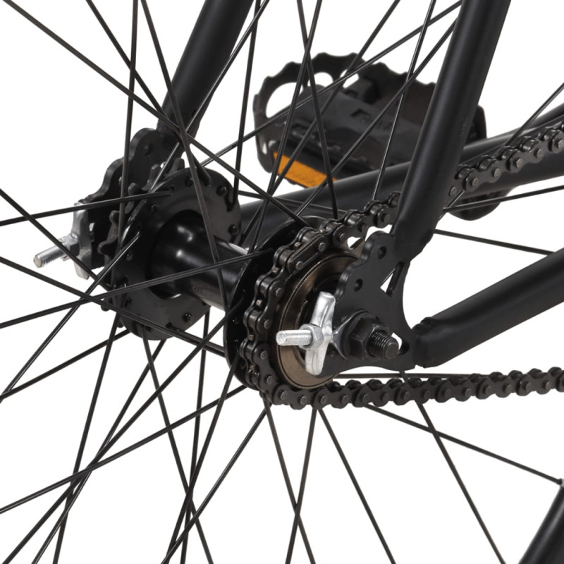 Produktbild för Fixed gear cykel svart 700c 51 cm
