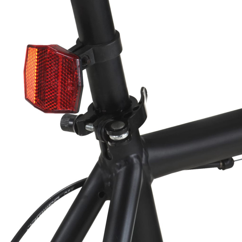 Produktbild för Fixed gear cykel svart och orange 700c 59 cm
