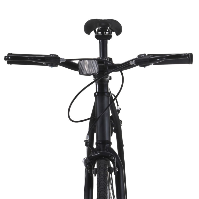 Produktbild för Fixed gear cykel svart och orange 700c 59 cm